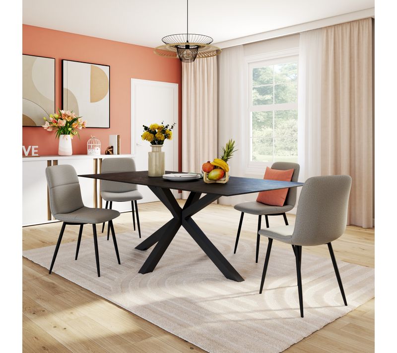 Lot 4 chaises BETTY Gris
