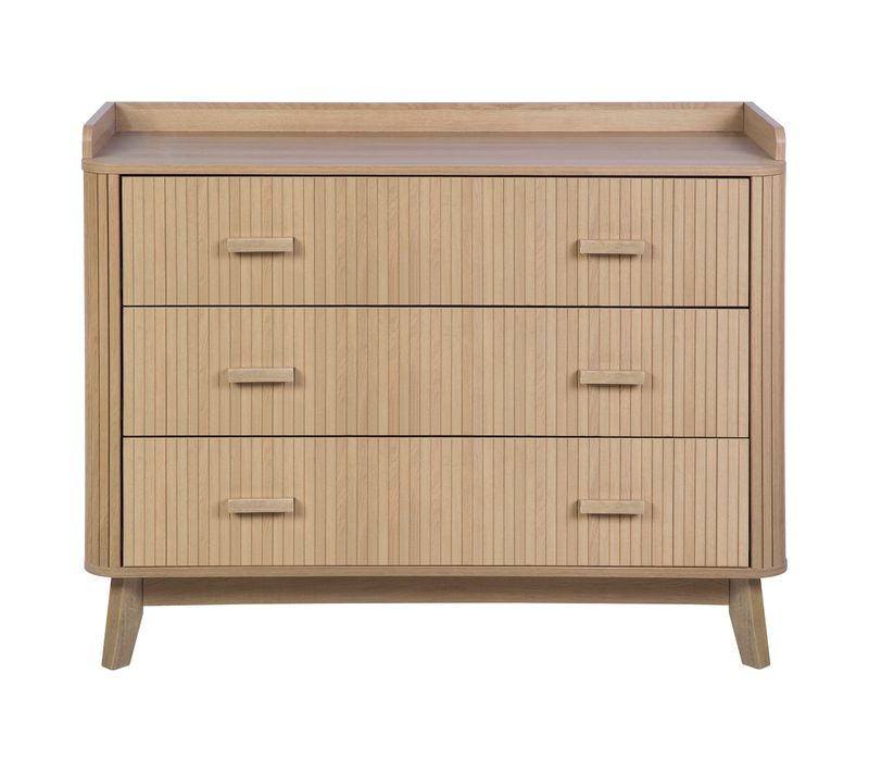 Commode 3 tiroirs OSAKA Imitation chêne