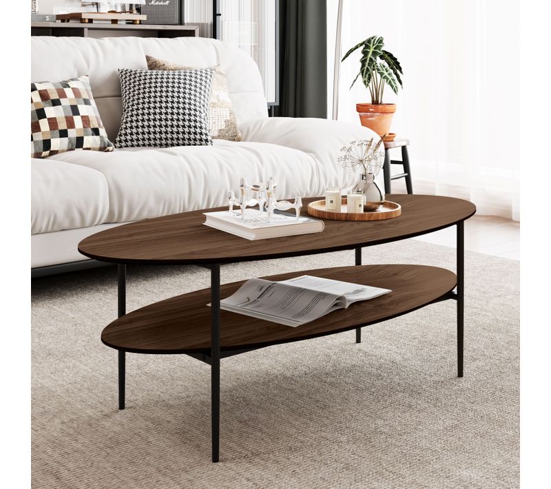 Table basse LUNERA Imitation noyer