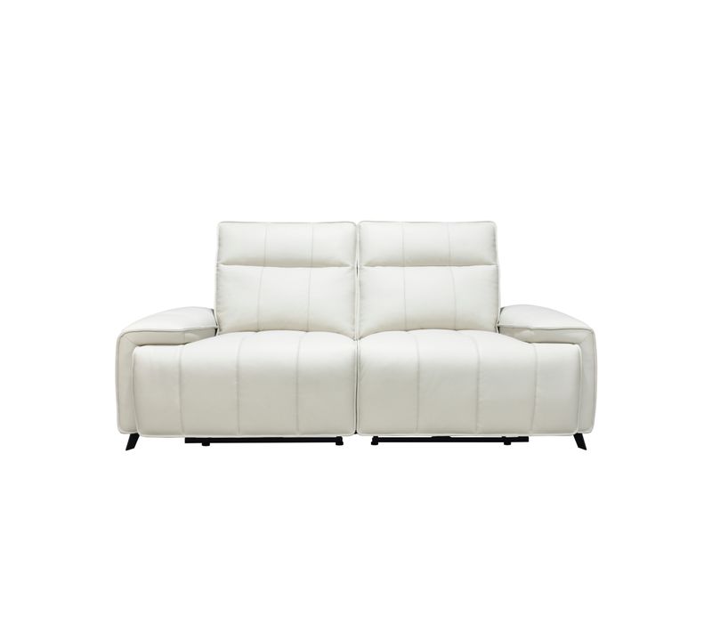 Canapé relax 2 places VERONA cuir et croûte de cuir givre