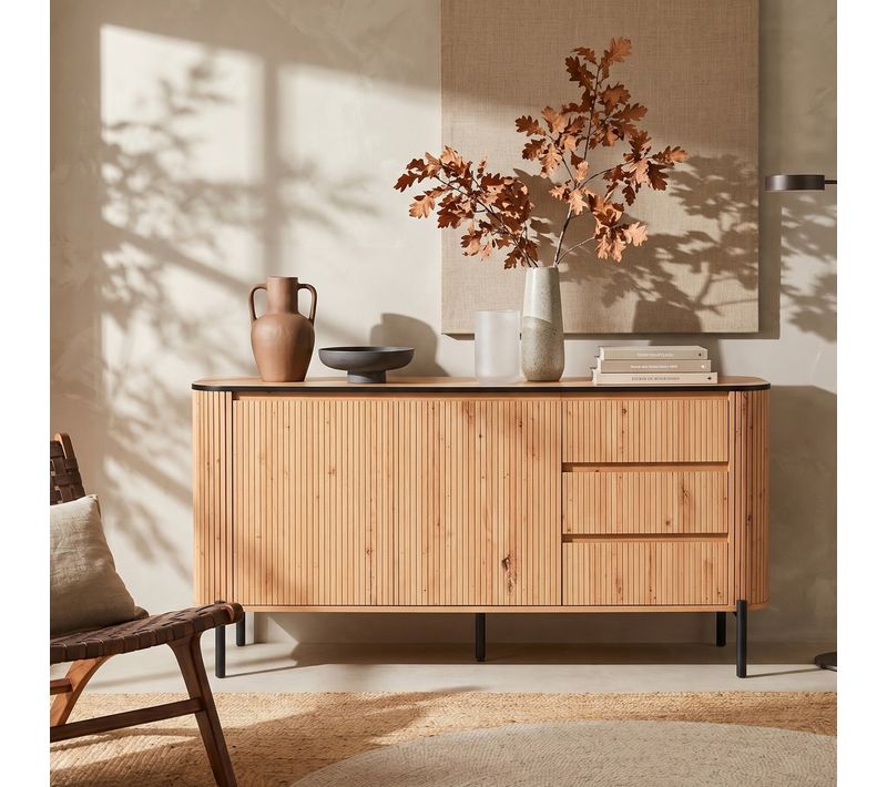 Buffet ADRIAN L.160cm imitation chêne