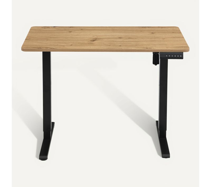 Bureau assis/debout L.100 cm LOUIS chêne et noir