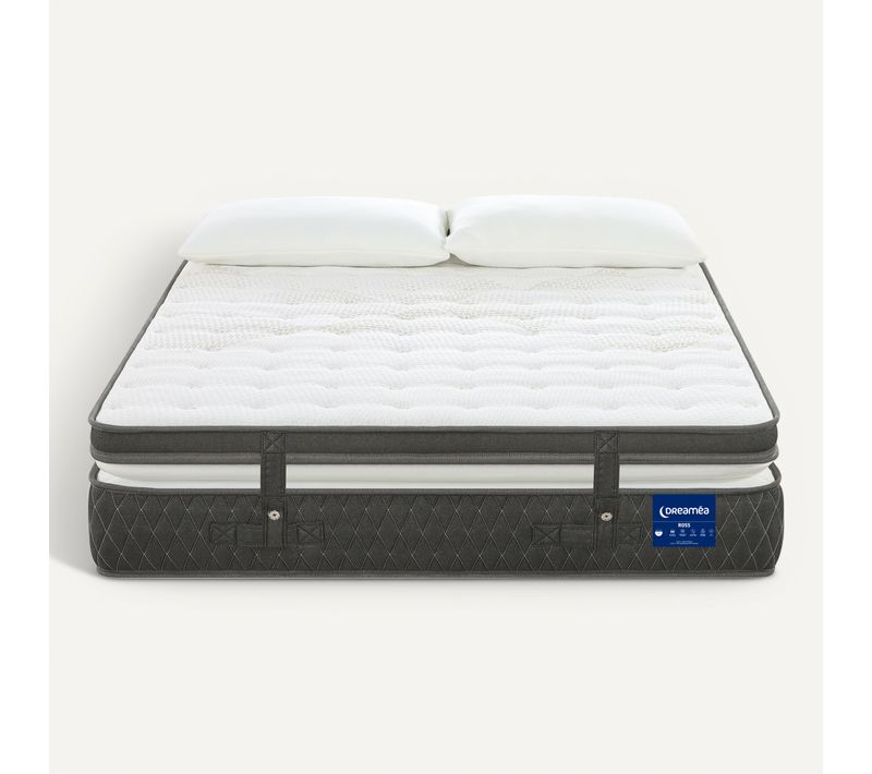 Matelas ressorts 140x190 cm avec mémoire de forme ép.35cm +surmatelas + oreillers ROSS