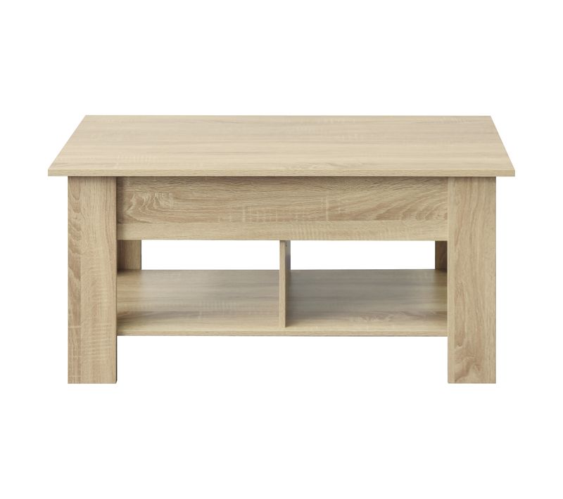Table basse avec plateau relevable LIDIA en imitation chêne