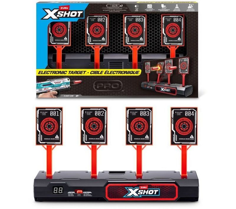 Set Cibles Électroniques Interactif - 4 Cibles, Affichage LED 2 Chiffres