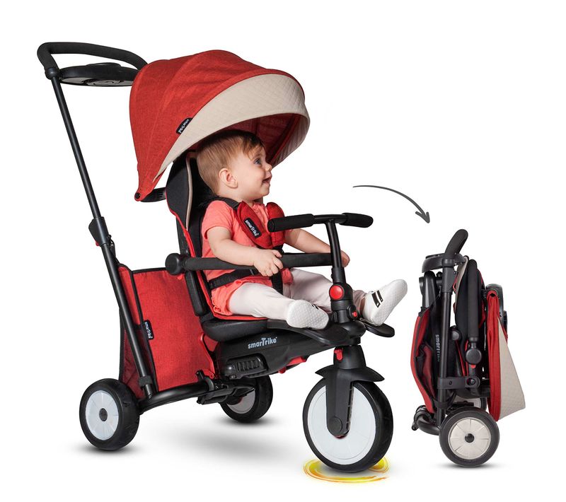 Tricycle Smartrike Pliable Évolutif 7en1 - Str5 Rouge