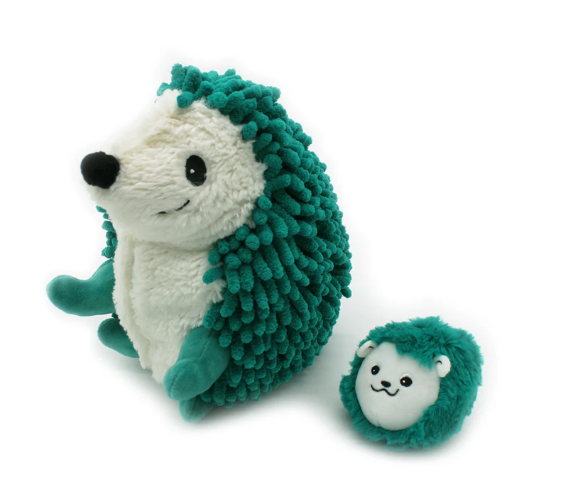 Peluche Ptipotos Herisson Maman Bébé Vert