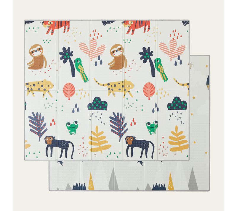 Tapis D’éveil Bébé 180×200 Cm, Pliable, Motifs Singe