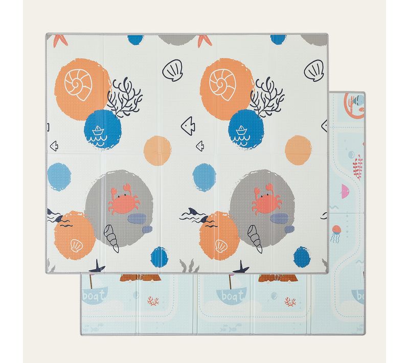 Tapis D’éveil Bébé 180×200 Cm, Pliable, Motifs Océan