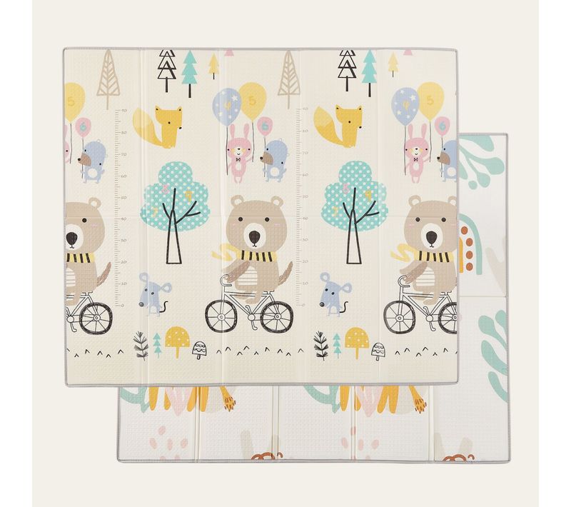 Tapis D’éveil Bébé 180×150 Cm, Pliable, Motifs Ours