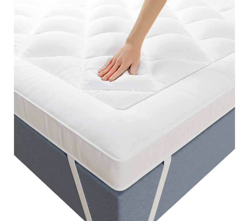 Surmatelas 160x200 Cm Respirant En Microfibre, Antidérapant, Hypoallergénique