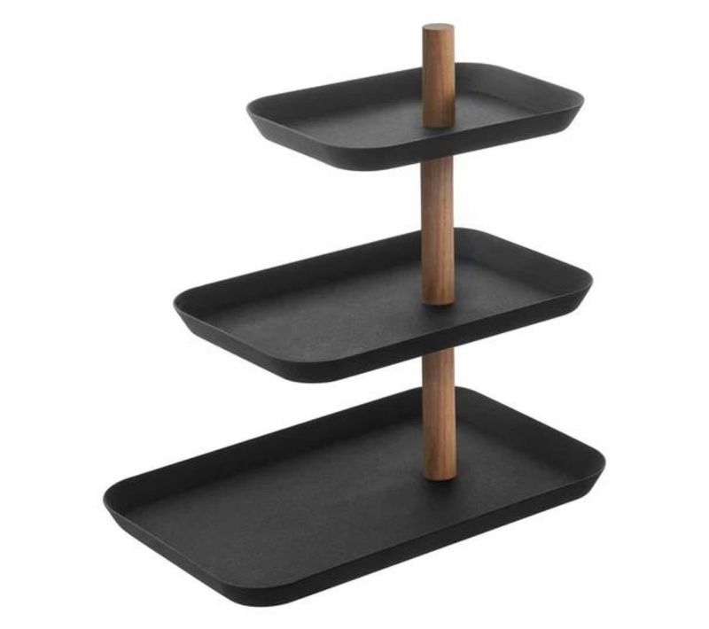 Présentoir à Bijoux 3 étages Avec Plateaux Rotatifs H25,5 Cm