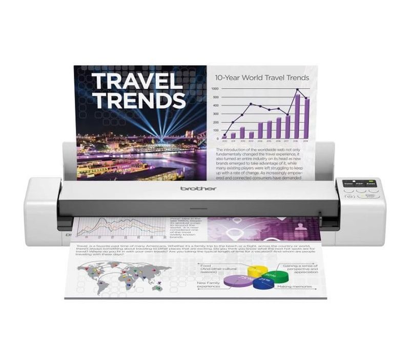 Scanner Mobile A4 Duplex Portable — Batterie Intégrée, Wi‑fi Et USB 3.2