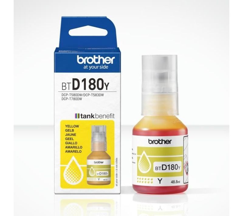 Bouteille D'encre - Btd180y - Jaune - 5000 Pages - Unité - Standard