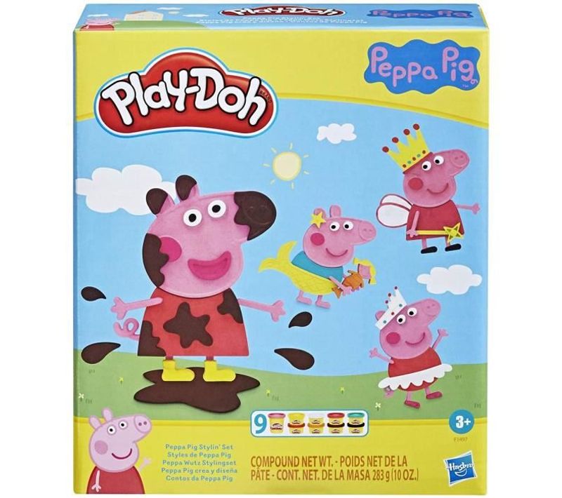 Styles De Peppa Pig Avec 9 Pots De Pâte à Modeler Atoxique - 11 Accessoires - Dès 3 Ans - Les Héros