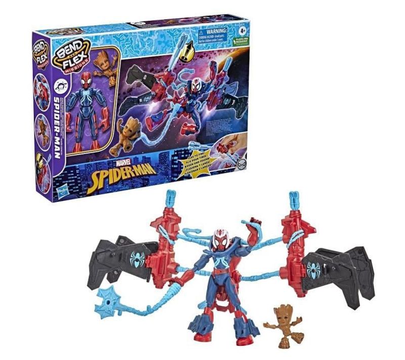 Bend And Flex - Missions Spider-man Mission Dans L'espace - Figurine Flexible, 15 cm