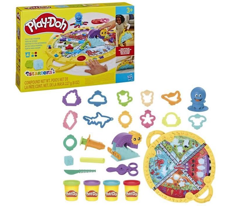 Play-doh Tapis De Voyage, Coffret Découverte Avec Pâte à Modeler, Loisirs Artistiques, Jouets Pour