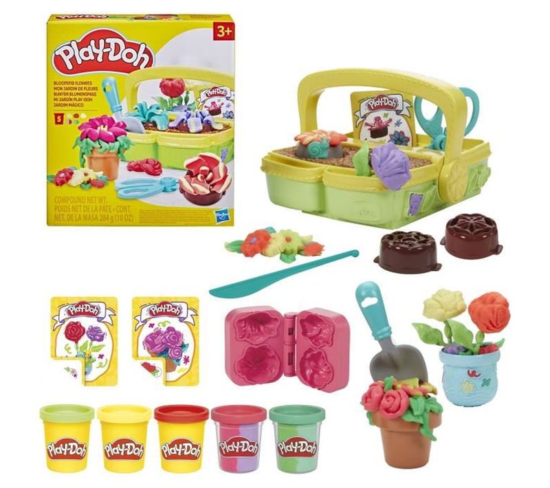 Mon Jardin De Fleurs - Set Pâte à Modeler, 5 Pots Et Accessoires Créatifs