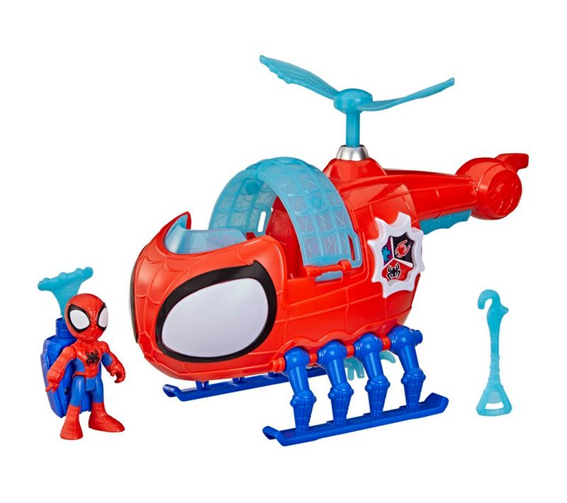 Team Spidey Copter – Hélicoptère Jouet Avec Figurine 7,5 Cm Et Accessoires