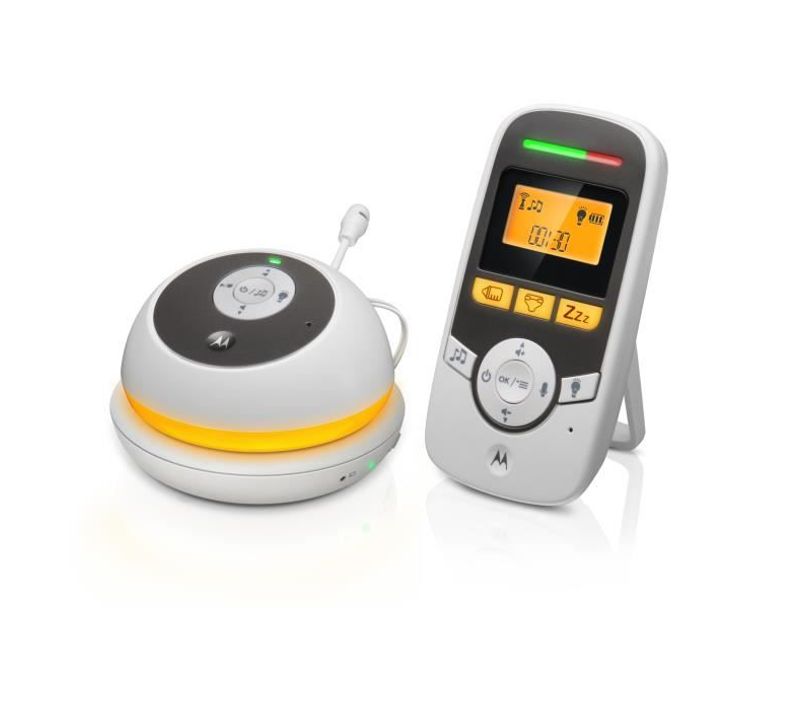 Babyphone Audio Portable Mbp 169 Écran 1.5" Minuterie De Soins Bébé Blanc