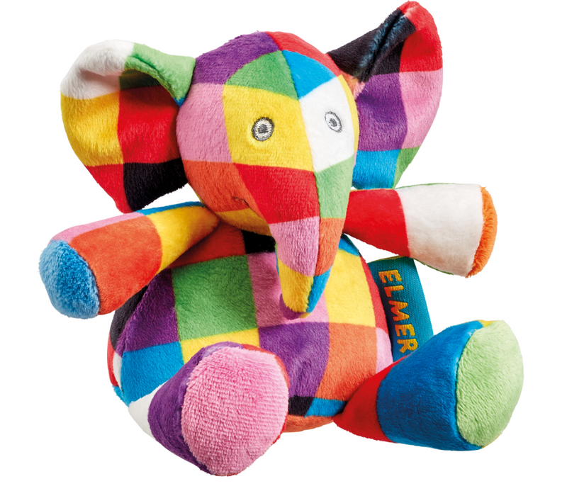Peluche Hochet 12cm Elmer