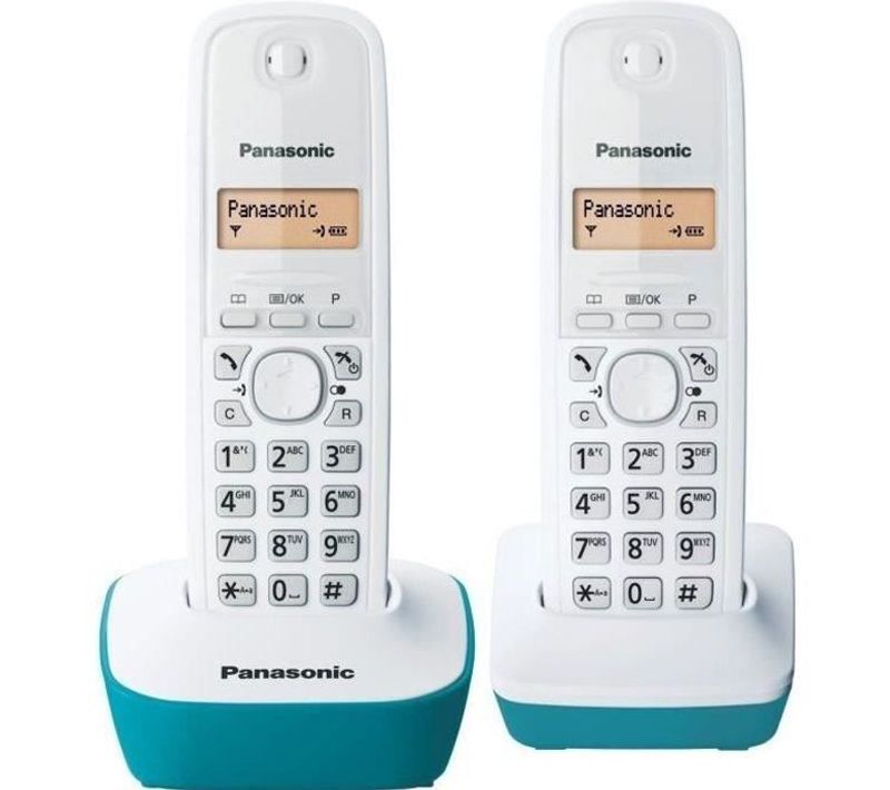 Kx-tg1612frc - Téléphone Duo Sans Fil Dect Sans Répondeur, Bleu