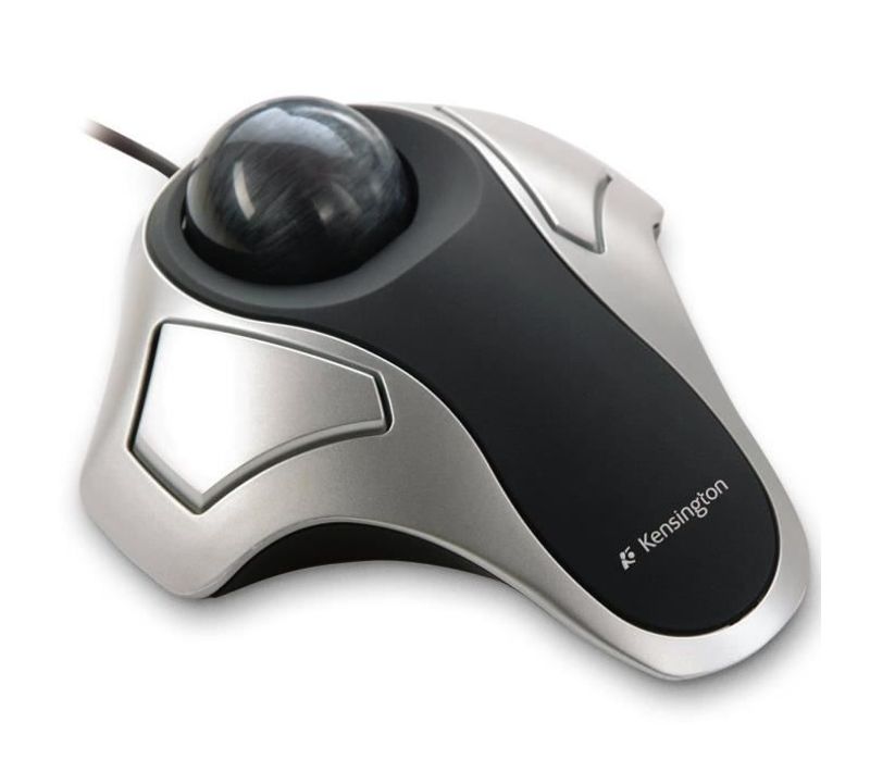 , Souris Trackball Ergonomique Filaire Pour PC, Mac, Ambidextre, Gris