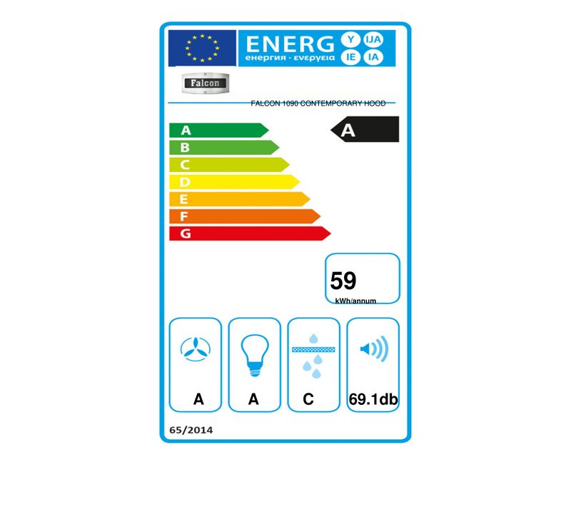 Hotte décorative FALCON FHDCT1090SL/N 110cm Gris
