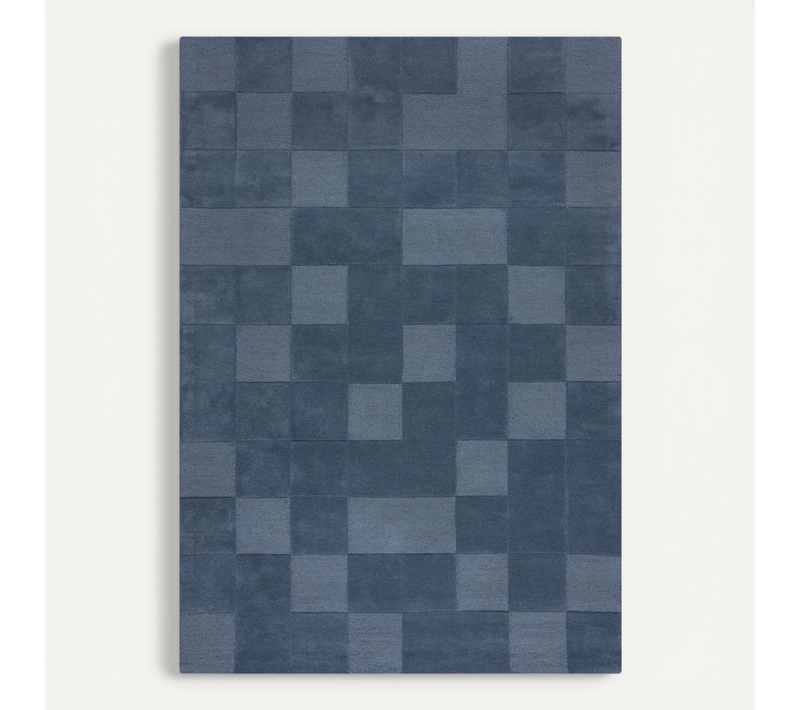 Tapis En Laine Checkerboard - 200x290