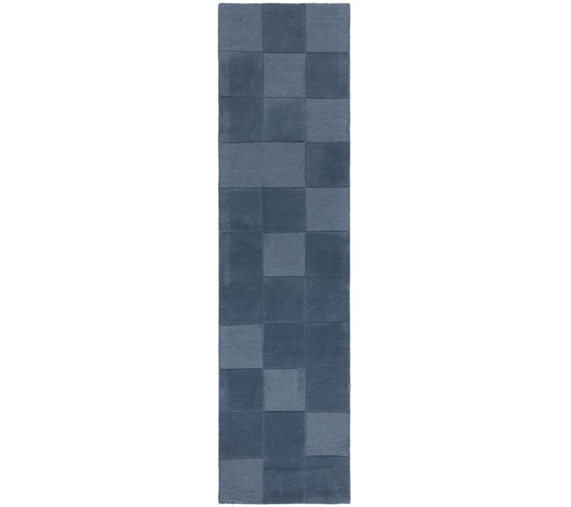 Tapis En Laine De Couloir Checkerboard - 60x230cm