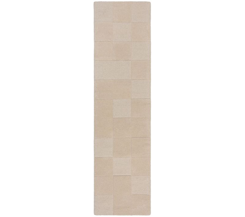Tapis En Laine De Couloir Checkerboard - 60x230cm
