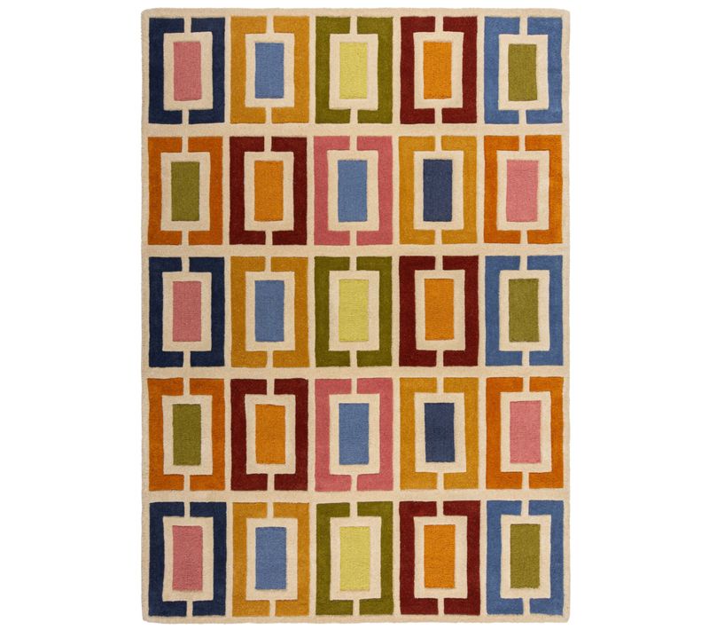 Tapis En Laine Blocks Retro - 160x230cm