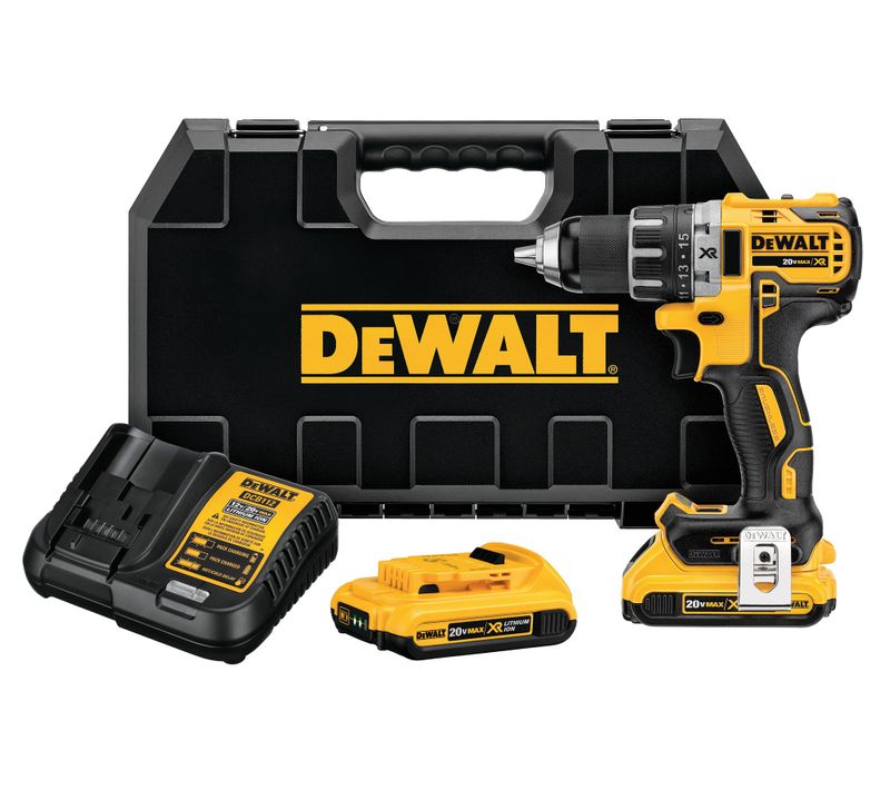 Perceuse-visseuse 18v Brushless + Batteries 2ah + Chargeur + Coffret Tstak - Dewalt - Dcd791d2-qw