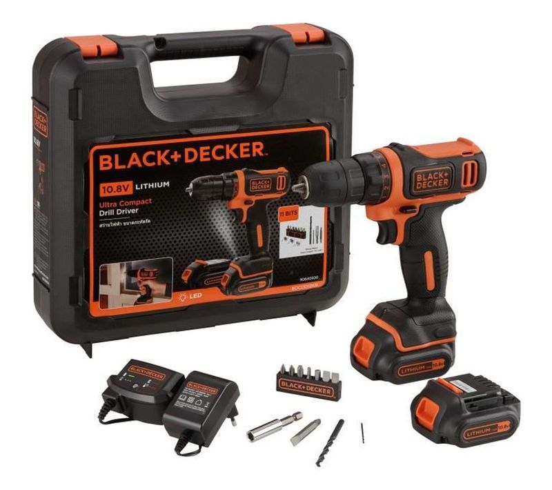 Perceuse-visseuse Sans Fil 10,8 V Avec 2 Batteries 1,5 Ah Et Coffret