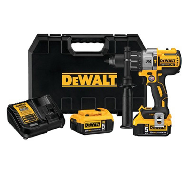 Perceuse-visseuse à Percussion 18v + 2 Batteries 5ah + Coffret Tstak - Dewalt - Dcd996p2-qw