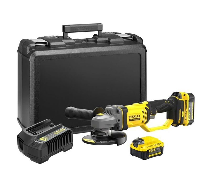 Meuleuse D’angle Sans Fil 125 Mm 18 V Avec 2 Batteries 4 Ah