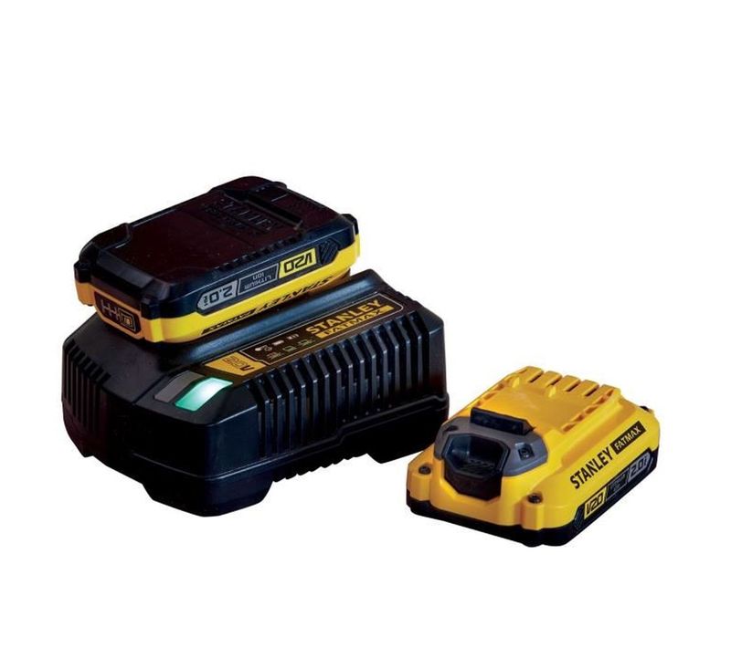 Kit De 2 Batteries 18v 2 Ah Li-ion Avec Chargeur 2a Pour Outils V20