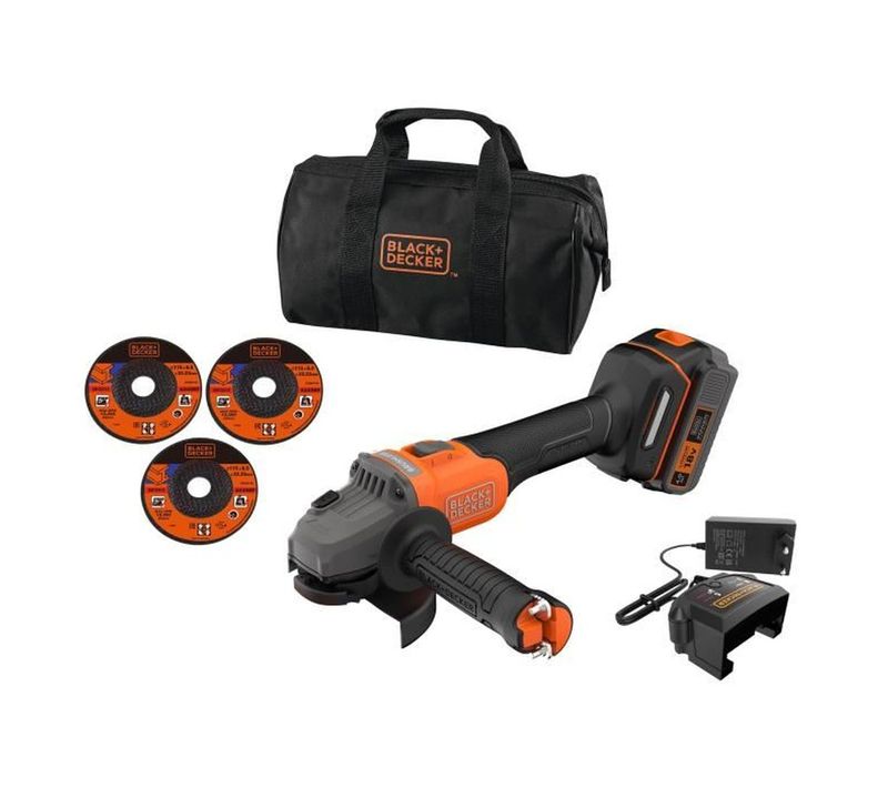 Meuleuse D’angle Sans Fil 18 V 115 Mm Avec Batterie Et Kit Complet