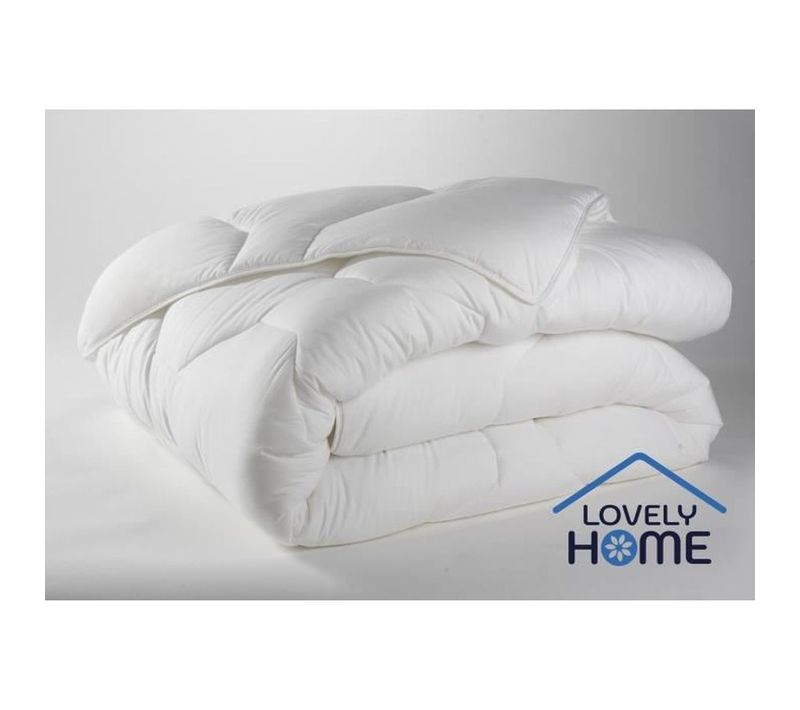 Couette Tempérée 350gr/m² Antiacariens - 220 X 240 Cm - Blanc