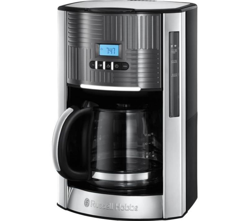 Cafetière Filtre Programmable Geo Steel 1,5l, Maintien Au Chaud Illumination Claire