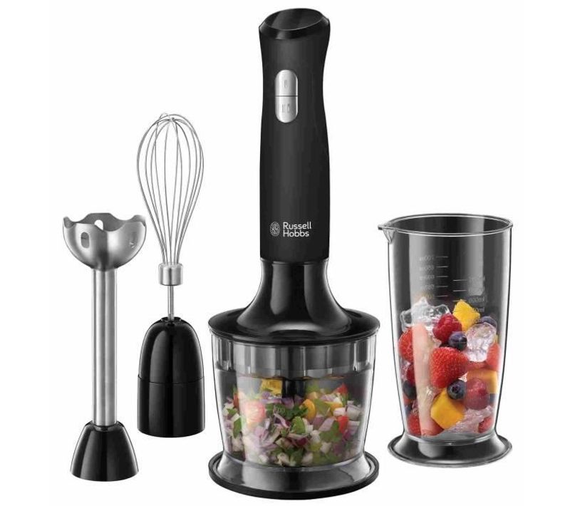 Mixeur Plongeant 3-en-1 - Matte Black 24702-56 - 500 W - Bol 700 Ml - Hachoir 500 Ml - 2 Vitesses
