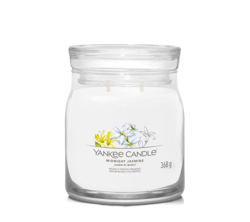 Bougie Signature Jasmin De Minuit Modèle Moyen En Verre
