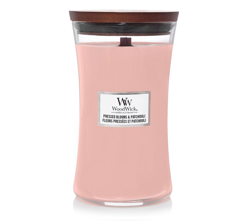 Bougie Fleurs Pressées Patchouli Grand Modèle En