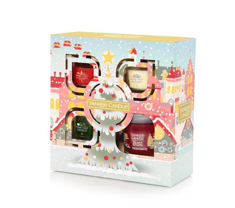 Coffret Cadeau 1 Petite Bougie Et 3 Bougies Votives En Verre