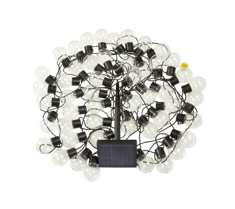 Guirlande Solaire Globulb 40 LED Blanc Chaud 13,7 M Ip44
