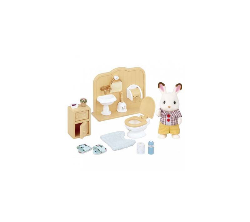 Sylvanian Frere Lapin Chocolat Toilettes