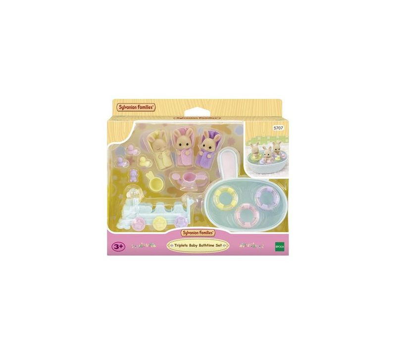 Figurines  Les Triples Lapin Crème Et Accessoires De Bain