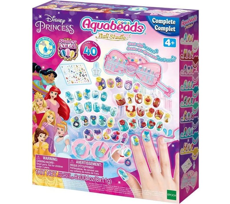 Kit Manucure Press-on Princesses Disney - 40 Ongles, Sans Chaleur Ni Colle