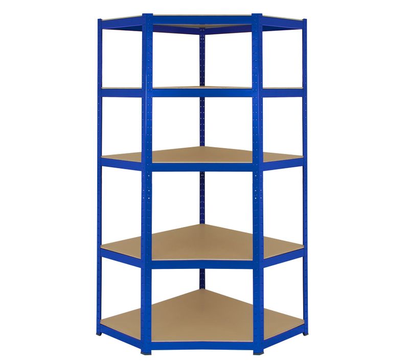 Rayonnage D'angle T-rax Bleu Bricolage Atelier Sans Boulons Robuste Entrepôt