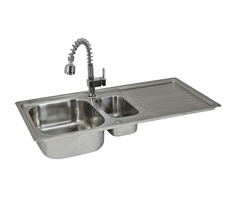 évier Inox Kukoo 105x50 Cm + Robinet Padstow – Réversible